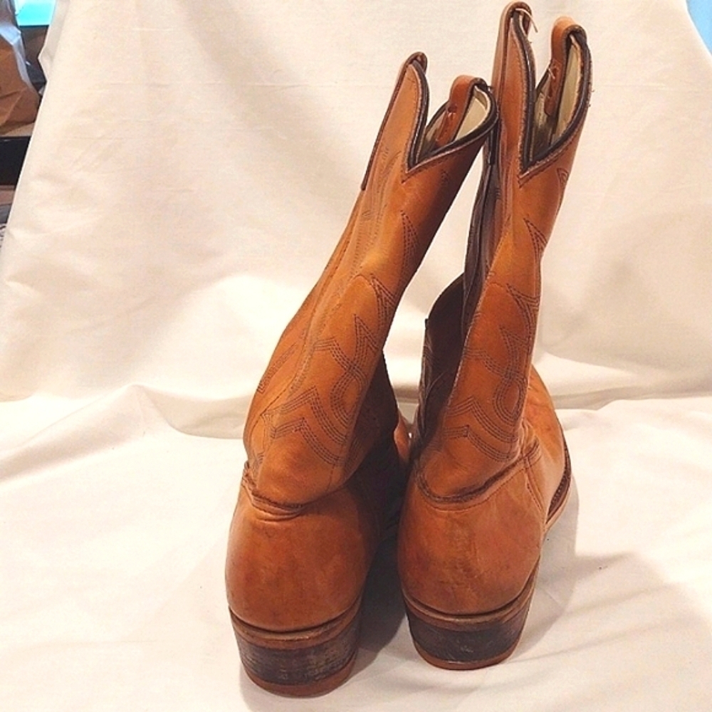 Lehigh Miragum Cowgirl Leather Steel Toe Boots Size 9 - Picture 7 of 8